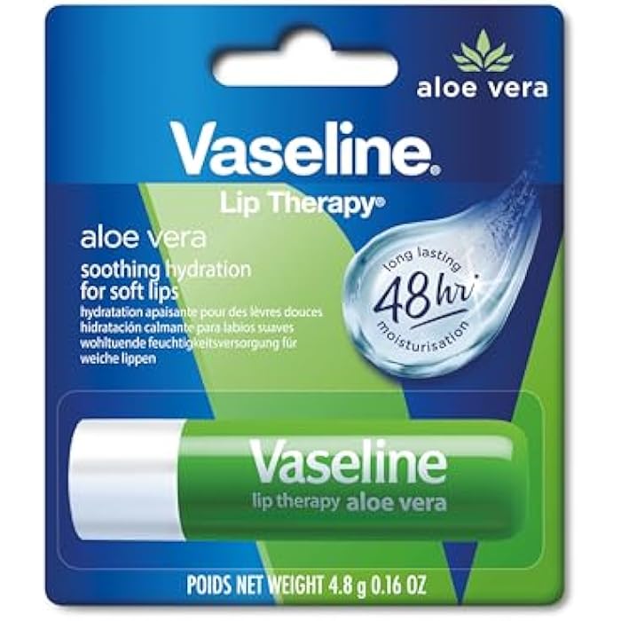Vaseline Lip Therapy Aloe Vera Lip Balm With Pure Jelly & Rich Aloe Extracts For Shiny & Healthy Lips| Nourishes & Protects Lips| Non-Greasy Lip Moisturizer For Naturally Tinted Lips| 4.8 Gm - Image 1